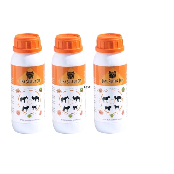 Classic's Lime Sulfur Dip - Pet Care for Itchy and Dry Skin - Xtra Strength Formula - Safe Solution for Dog, Cat, Puppy, Kitten, Horse (16 fl oz x 3