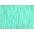 thumbnail image 1 of Ahgly Company Machine Washable Indoor Rectangle Solid Turquoise Blue Modern Area Rugs, 8' x 10', 1 of 4