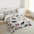 thumbnail image 3 of Manfei Farm Animal Horse Queen Comforter Set,Rustic Farmhouse Horseshoe Bedding Sets,Brown Blue Heart Print Bedding Comforter Set For Kids,Breathable Home Decor Reversible,3 Pieces, 3 of 8