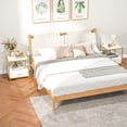 thumbnail image 2 of HOMCOM Nightstand Set of 2 with Drawer and Shelf, White and Gold, 2 of 9