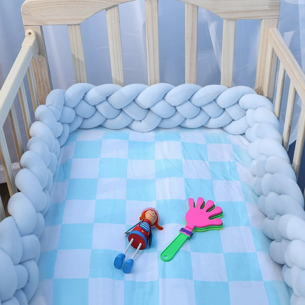 Parachoques para cuna de bebe parachoques trenzado anudado almohada de nudo suave hecha a mano Leyfeng Almohadon Walmart en linea