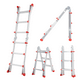 thumbnail image 1 of Escalera Plegable Telescópica de Aluminio 3M 6 Peldaños 150kg Kingsman gris CH, 1 of 7