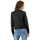 thumbnail image 5 of Chaqueta corta de motociclista Allegra K Piel sintética asimétrica con cremallera frontal Negro M, 5 of 6