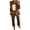 #0353-Brown, variant on Two Piece Suits for Women Satin Blazer and Elastic Waist Pants sets urban minimalist style smooth fabric comfortable tailored-fit suit sets Gift