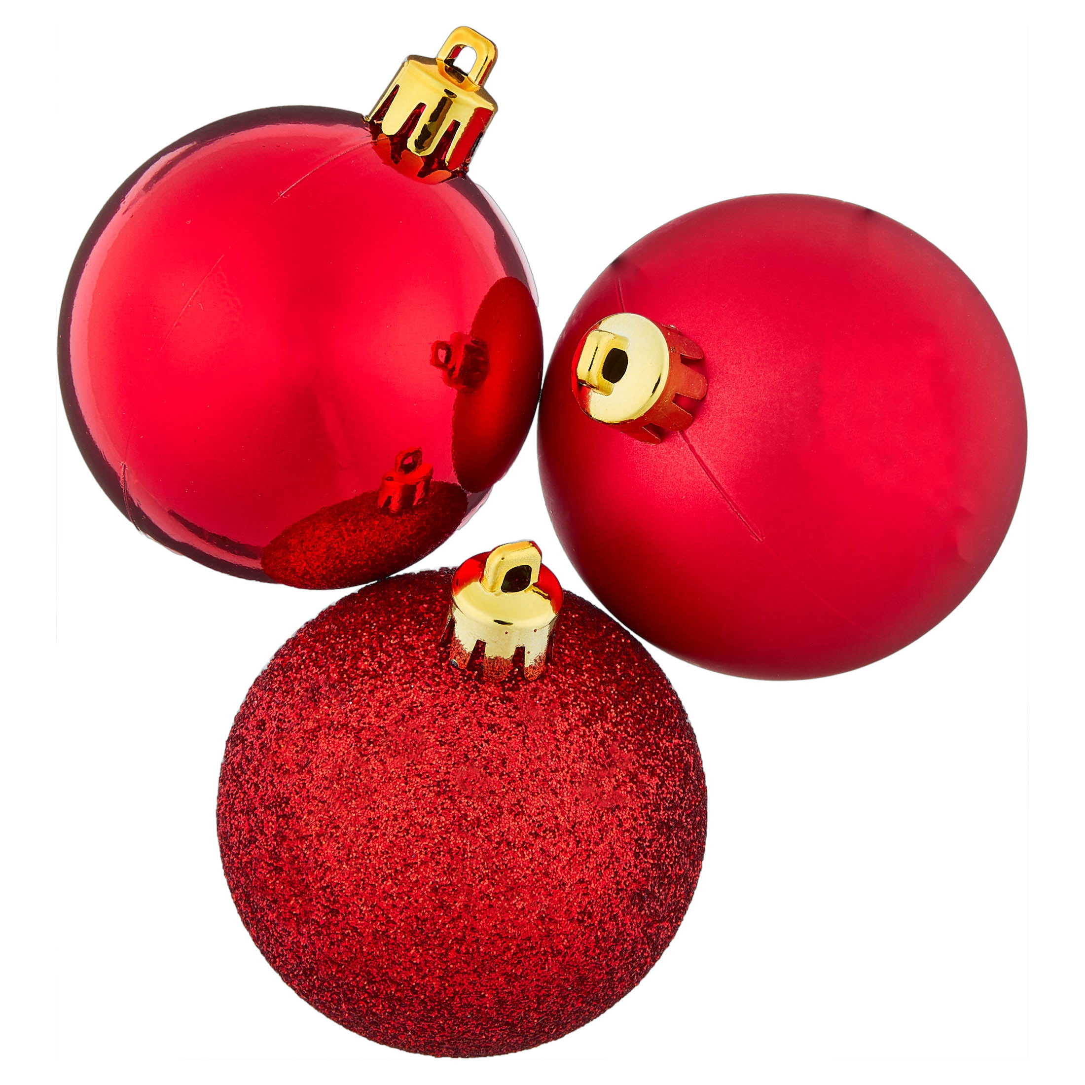 24-Count Red Ball Shatterproof Christmas Ornaments, 2.8", by Holiday Time