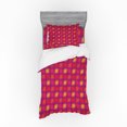 thumbnail image 1 of Boho Duvet Cover Set, Hand Drawn Square Shape with Traditional Tribal Composition Motifs, Bedding Set with Shams and Fitted Sheet, 3 Sizes, by Ambesonne, 1 of 3