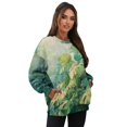 thumbnail image 7 of HELLHERO Monstera Print Women Sweatshirt Fall Long Sleeve Pullover Clothes Comfortable Loose Crewneck Sweater Size XL, 7 of 7