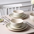 thumbnail image 6 of Stone Lain Dua 4-Piece Dinner Plate Set Stoneware, White, 6 of 7