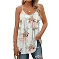 thumbnail image 4 of Womens Summer Adjustable Spaghetti Strap Scoop Neck Tank Tops - Loose Fit Camisole Sleeveless Cami Top, 4 of 5