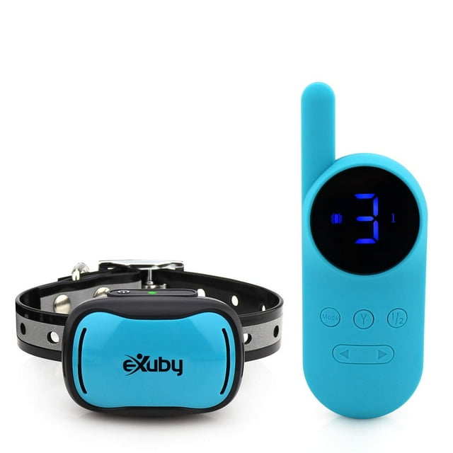 eXuby - Tiny Shock Collar for Small Dogs 5-15lbs - Smallest Collar on The Market - Sound, Vibration, & Shock - 9 Intensity Levels - Pocket-Size Remote - Long Battery Life - Water-Resi