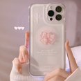 thumbnail image 2 of Bonita funda 3D con lazo de cristal para iPhone, carcasa transparente a prueba de golpes para modelos 14, 13, 12 Mini, 11 Pro Max, X, XS, XR, 7, 8 Plus, SE, 2022 Fivean unisex, 2 of 2