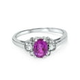 thumbnail image 4 of 1 1/4ct Oval Amethyst & Diamond Ring 14K White Gold, 4 of 4