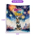 thumbnail image 5 of Happy New Year with Australian Cattle Dog Fireworks Holiday Xmas Winter 2025 Quilt Blanket Heeler Lover Gifts Cozy Comforter Throw Blanket - 00025, 5 of 5