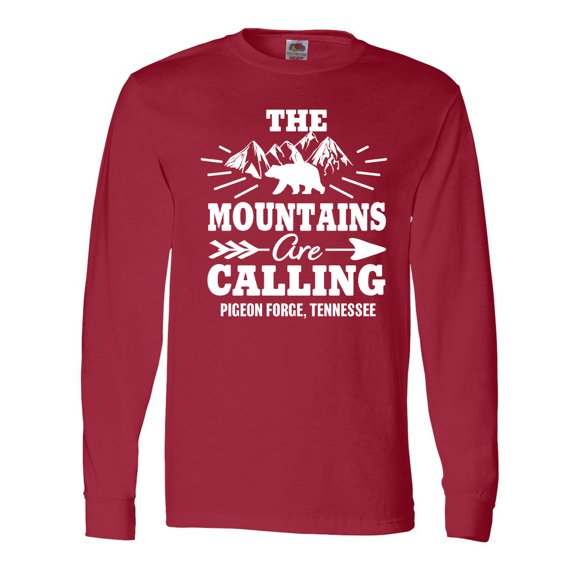 Inktastic Pigeon Forge Tennessee the Mountains Are Calling Long Sleeve T-Shirt