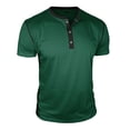 thumbnail image 5 of Dresfit Dress Shirts Men Button Down Solid Business T Shirts Short Sleeve Basic Lightweight Golf Tops Relaxed Fit Cotton Tees Dark Green M, 5 of 5