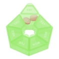 thumbnail image 2 of Unique Bargains 1 Pc Pill Case 7 Grid Polygonal Pill Box Light Green, 2 of 6