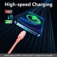 thumbnail image 4 of USB C to USB C Charger Cable, 5 Pack [3/3/6/6/10ft] Type C Fast Charging Cord Wire Compatible for iPhone 17/16/15 Plus/Pro Max iPad Ps5 Controller Samsung Galaxy(Pink), 4 of 7