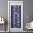 thumbnail image 2 of Japanese Window Privacy Film, Navy Blue Country Flowers Leaves Aesthetic Static Cling UV Sun Blocking Heat Control Window Tint Day and Night, Non-Adhesive One Way Windows Privacy Cover 35.4''x78.7'', 2 of 7