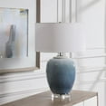 thumbnail image 4 of Uttermost Lampe de Table en Céramique et Tissu Bleu Clair/blanc, 4 of 8
