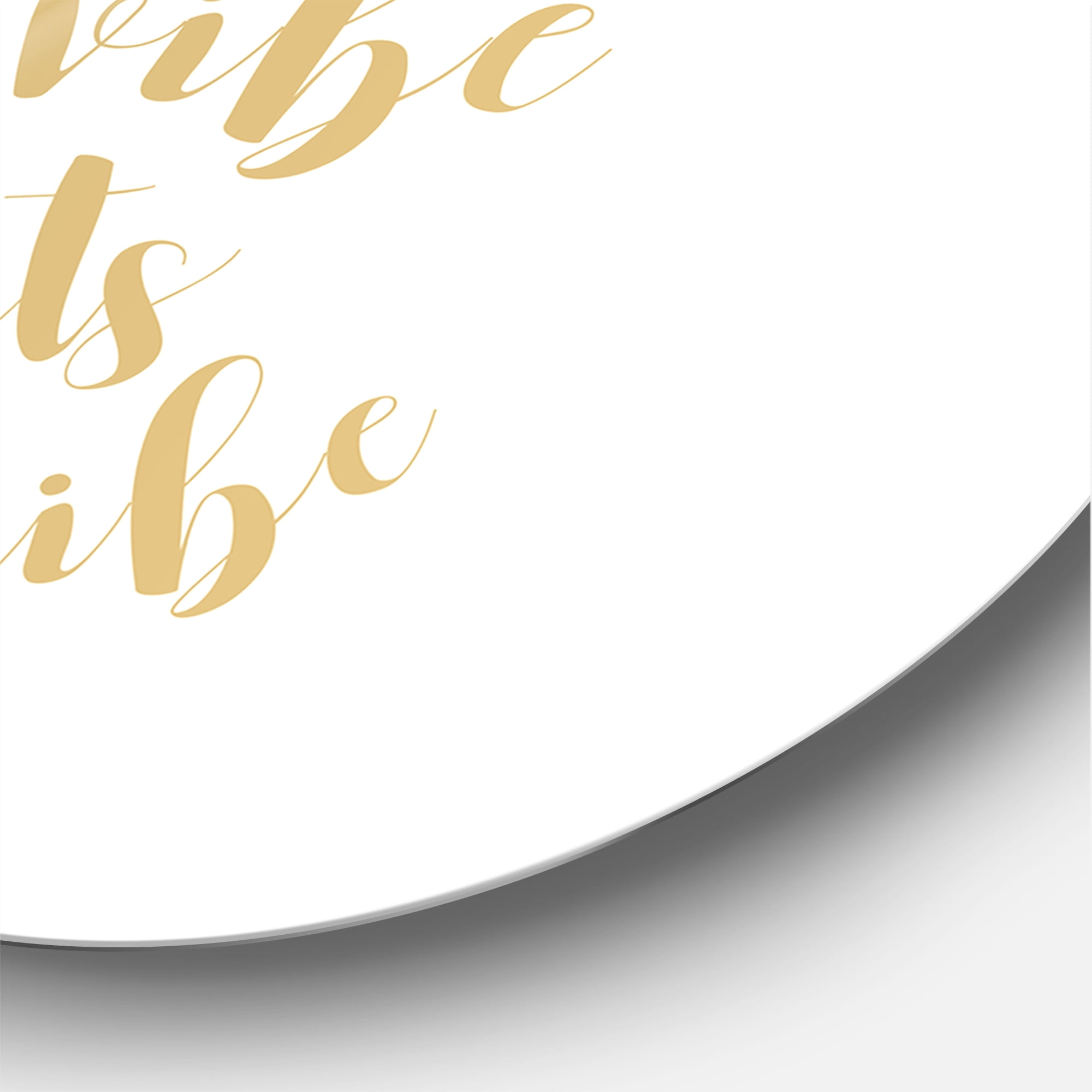 Designart 'Multicolored Ethnic Art Feathers With Inspiring Quote' Bohemian & Eclectic Circle Metal Wall Art 23x23 - Disc of 23
