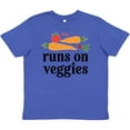 thumbnail image 3 of Inktastic Vegetarian Runs On Veggies Youth T-Shirt, 3 of 5