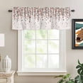 thumbnail image 2 of Kitchen Valances for Window, Spring Red Gray Flower Light Filtering Rod Pocket Valance Curtain, Pastoral Cherry Floral Linen Texture Short Curtains Window Topper for Bedroom Living Room 42x12in, 2 of 9