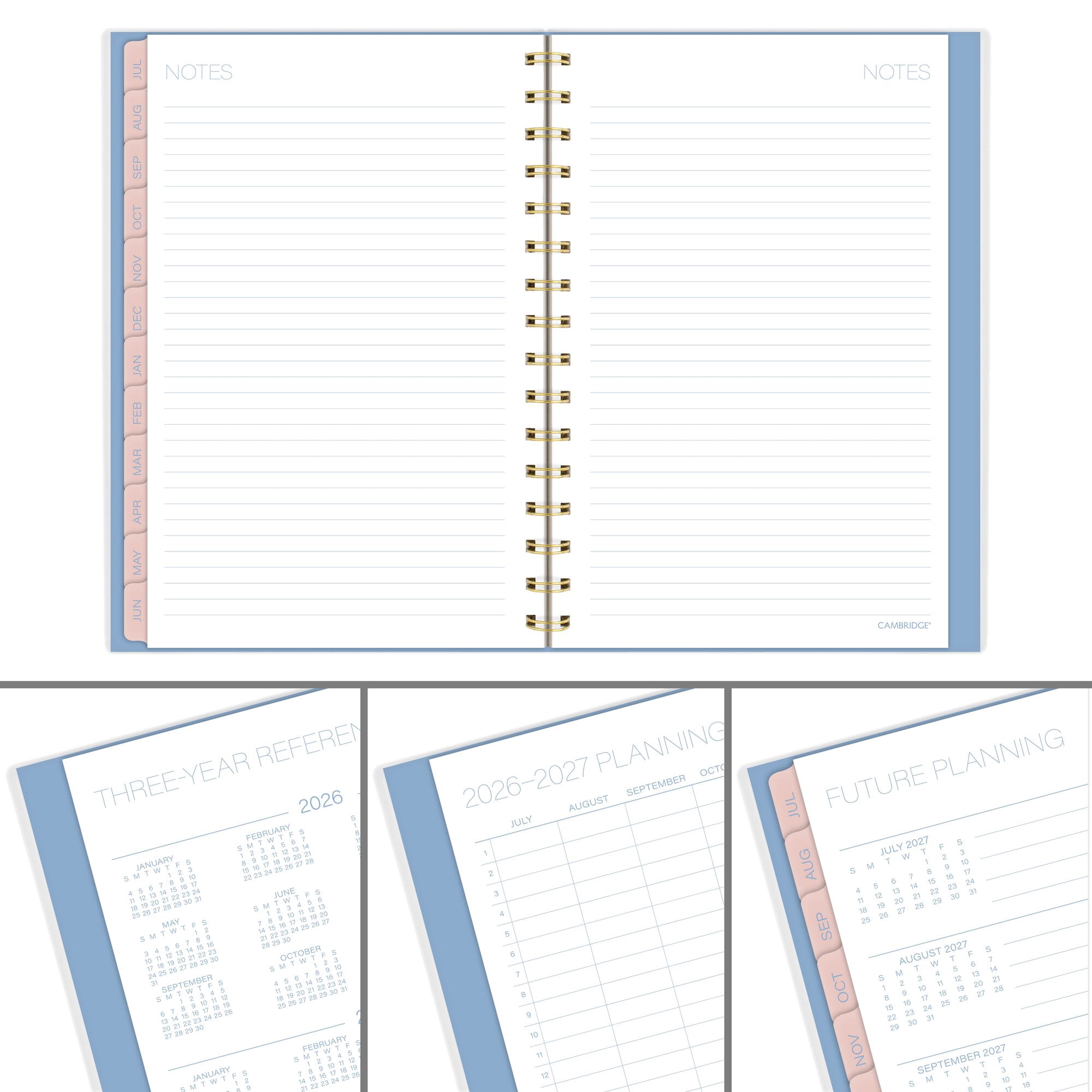 Mead Cambridge Sunlit Academic 2026-2027 Weekly Monthly Planner Small 5 12 x 8
