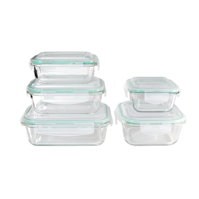 Westinghouse Set de contenedores de Vidrio con Tapas Transparentes 5 Piezas WCFC003210A multicolor