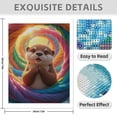 thumbnail image 3 of Diamond Art Kit for Adults, Cute Otter Colorful Rainbow Rings Diamond Painting for Adults Beginners, 5D DIY Diamond Art Painting Kits, Colorful Diamond Painting Craft for Home Decor 12x16, 3 of 7