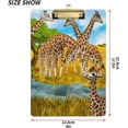 thumbnail image 3 of FMSHPON Cute Giraffe Clipboard Hardboard Wood Nursing Clip Board and Pull for Standard A4 Letter 13x9 inches, 3 of 7