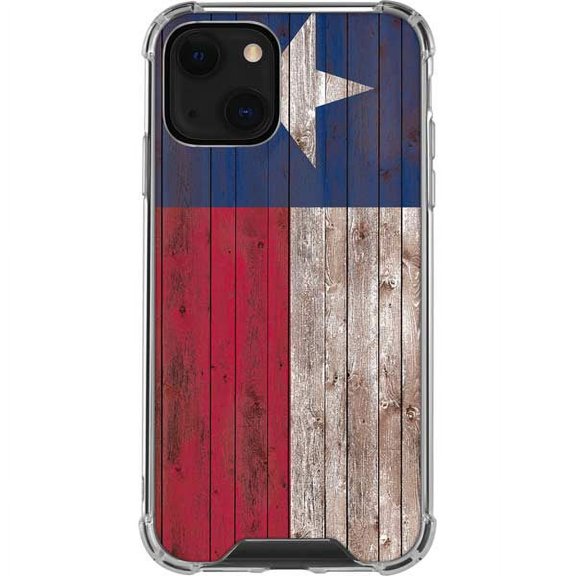 Skinit Countries of the World Texas Flag Dark Wood iPhone 13 Clear Case