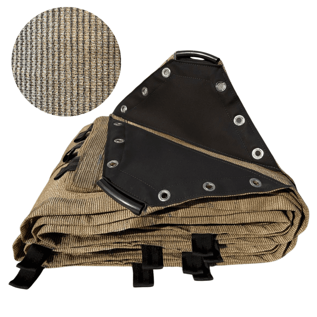 Malla Sombra INMATMEX 10x7 Mts Beige Reforzada 90%