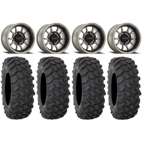 Method 409 15" Grey (4 3) Wheels 37" XTR370 Tires Sportsman RZR Ranger