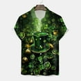 thumbnail image 2 of Mens Polos Shirts St. Patricks'S Day Short Sleeve 3D Printing Hawaii Tnak Top for Men,BK3,M, 2 of 6