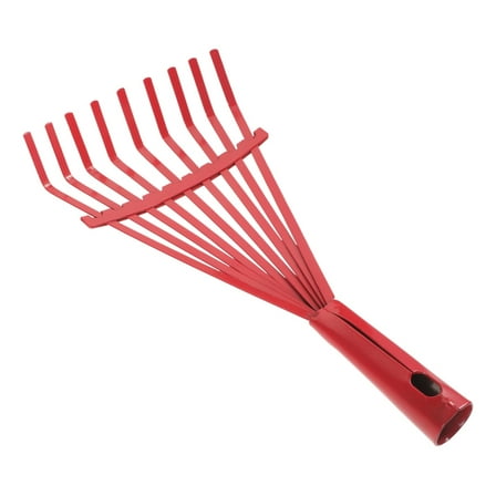 Yokua Carbon Steel Grass Rake Hand Rake Wire Broom for Leaf Cleaning Garden Tool