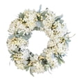 thumbnail image 1 of Corona de flores de para puerta de entrada, corona de flores artificiales, decoración decorativa vívida para pared interior, jardín de, 1 of 7