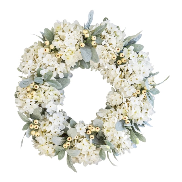 Corona de flores de para puerta de entrada, corona de flores artificiales, decoración decorativa vívida para pared interior, jardín de