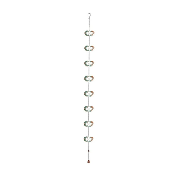Cadena de lluvia, 200 cm de longitud, drenaje de alero, desviación de lluvia, decoración del hogar, reemplazo de canaletas, bajantes, cenadores de