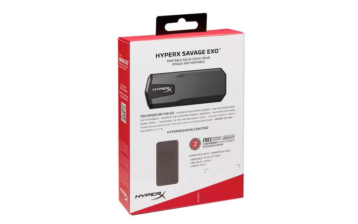 stereoanlæg Selv tak Fakultet HyperX Savage EXO 480GB Compact External SSD USB-C, USB 3.1 Gen 2 Type C  SHSX100/480G - Photo, Video, Gaming Storage (SHSX100/480G) - Walmart.com