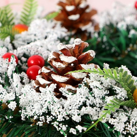 - Voomwa Handmade Christmas Wreath Festival Spruce Wreath Simulated Christmas Tree Decoration Wedding Celebration Wreath