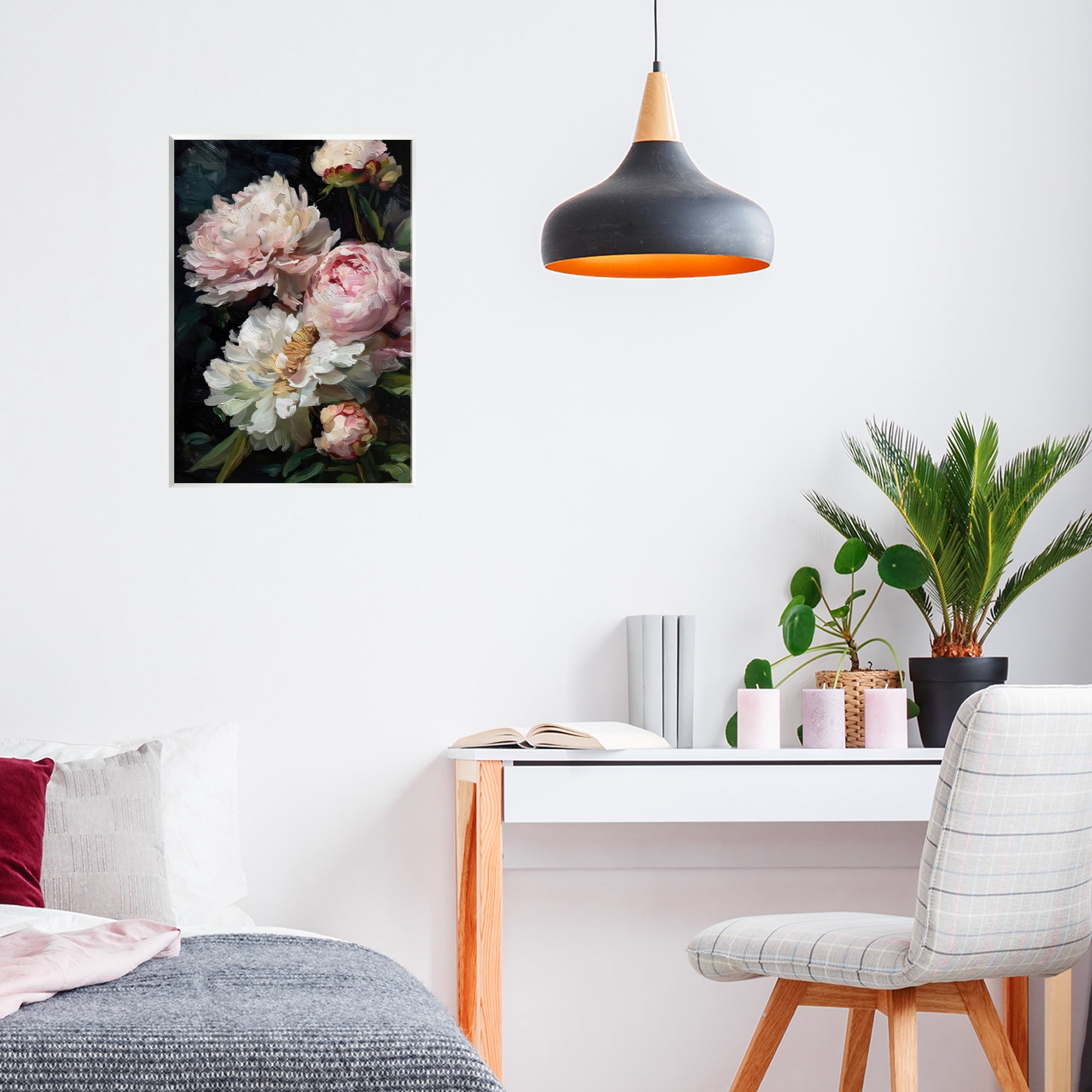 Stupell Industries Soft And Moody Peonies Wall Plaque Art, design by Petal Prints Design