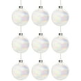 thumbnail image 2 of Northlight Iridescent Christmas Glass Ball Ornaments - 2.5" (65mm) - Clear - 9ct, 2 of 6