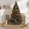 thumbnail image 2 of 32''Height Full Matel Freestanding Dog Gate with Door, 4 Panels Extra Wide Free Standing Tall Dog Gates for Doorways,House,Stairs,Porch,Deck,Yard, 2 of 8