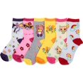 thumbnail image 2 of Sakkas Girl's Creative Fun Cotton Blend Crew Socks Assorted Color 6-Pack - Dreams - 6-8, 2 of 2