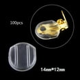 thumbnail image 1 of 100pcs Clear Earring Pads Silicone Comfort Earring Cushions For Clips On Earring, 1 of 5