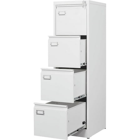 Yizosh 2 Drawer Black File Cabinet with Lock, Filing Cabinets for Home Office, Metal Locking Office File Storage Cabinets with Drawers, Vertical Small Filing Cabinet Organizer for Legal/A4