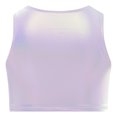 thumbnail image 2 of YONGHS Little Girls Metallic Dance Crop Tops Youth Kids Sleeveless Tank Tees Jazz Hip Hop Costume Light Purple 2-6, 2 of 7
