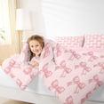 thumbnail image 4 of Homewish Cute Cartoon Bow Knot Full Size Comforter Sets,Fairy Tale Theme Bedding Comforter Set,Princess Pink Bowtie Bedding Sets For Kids,Breathable Home Decor Reversible,3-Piece, 4 of 8