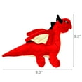 thumbnail image 6 of Mighty Jr Dragon Red Durable Plush Squeaky Dog Toy, 6 of 8