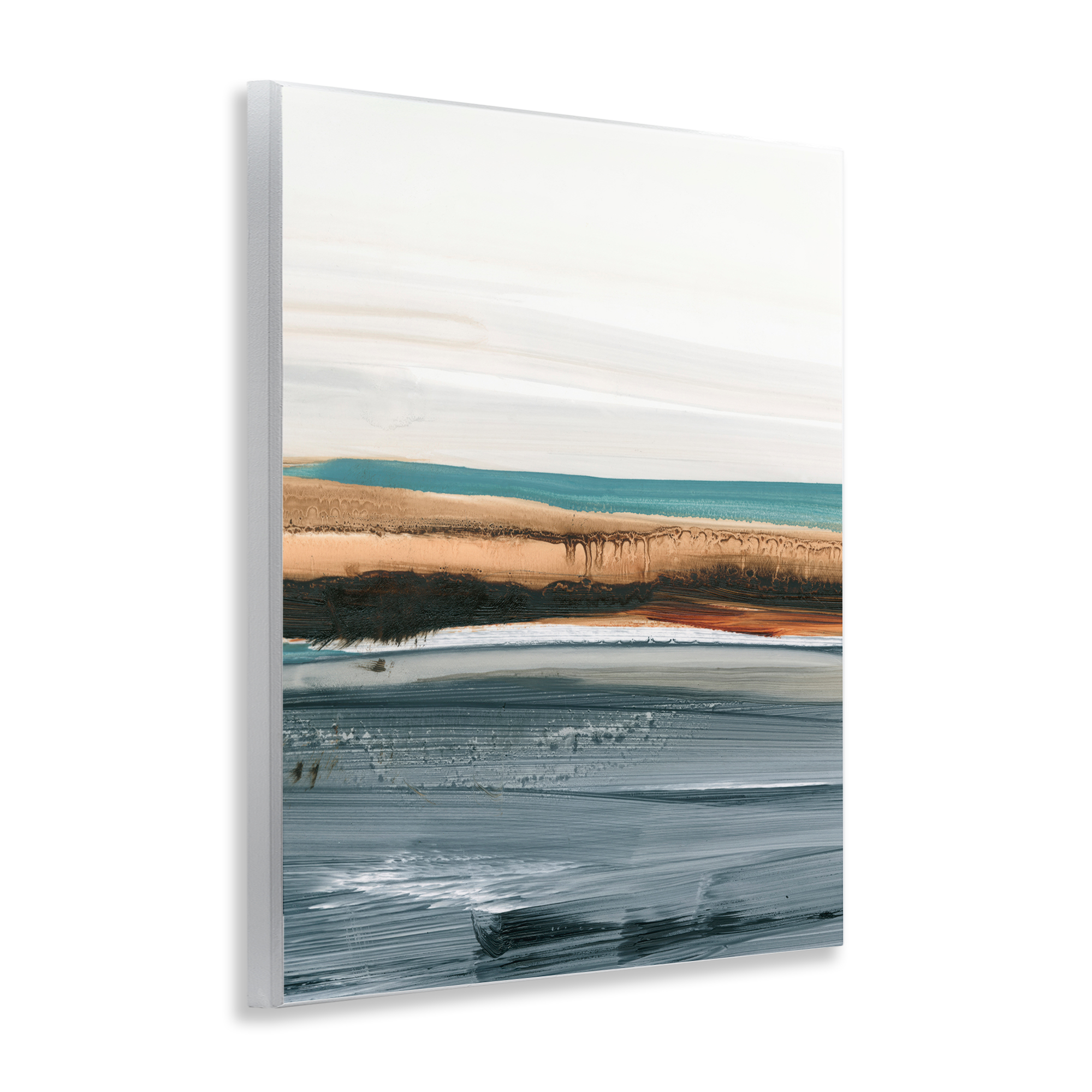 Stupell Industries Paint Strokes Beach Impression Abstract Painting Unframed Art Print Wall Art, 11 x 14